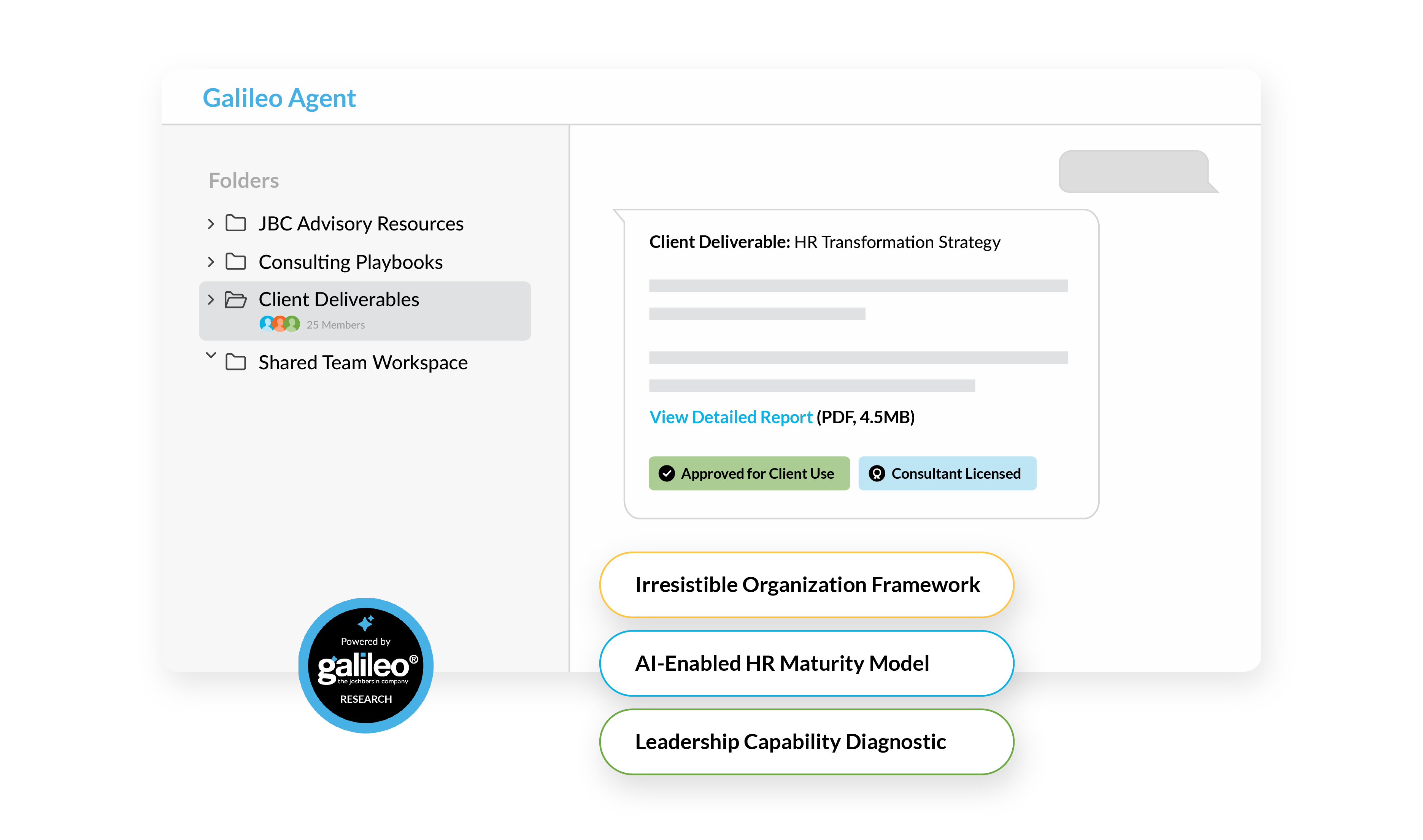 Galileo for Consultants Interface