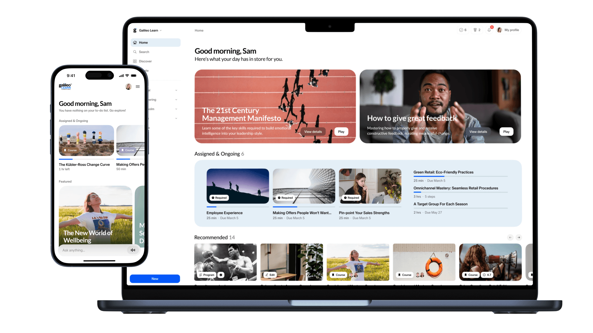 Galileo Learn home page image