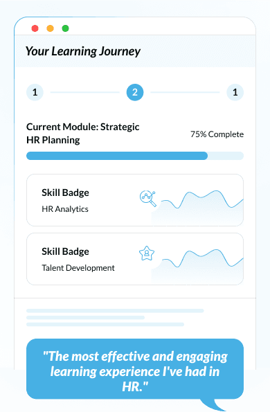 a graphic of the learning journey