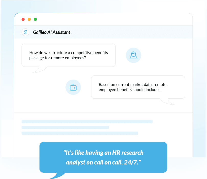 a graphic depicting interacting with the galileo ai assistant
